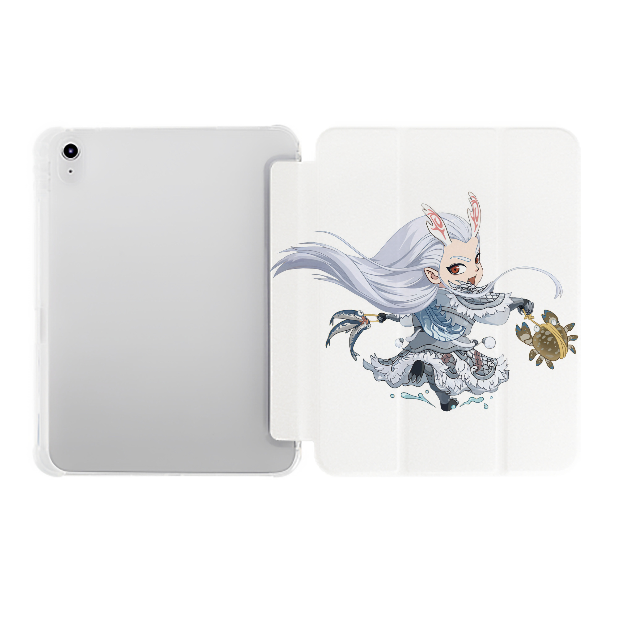 （画像用） Ne Zha 2 ナタ 魔童の大暴れ IPad ケース ペン収納付き 三つ折りスタンド PUレザー×シリコン 対応機種9.5/10.5/10.9インチ